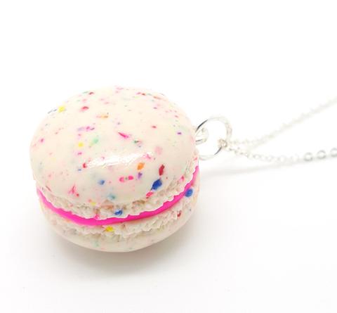 Birthday Cake Confetti Macaron Necklace - Bakery Charms - 1